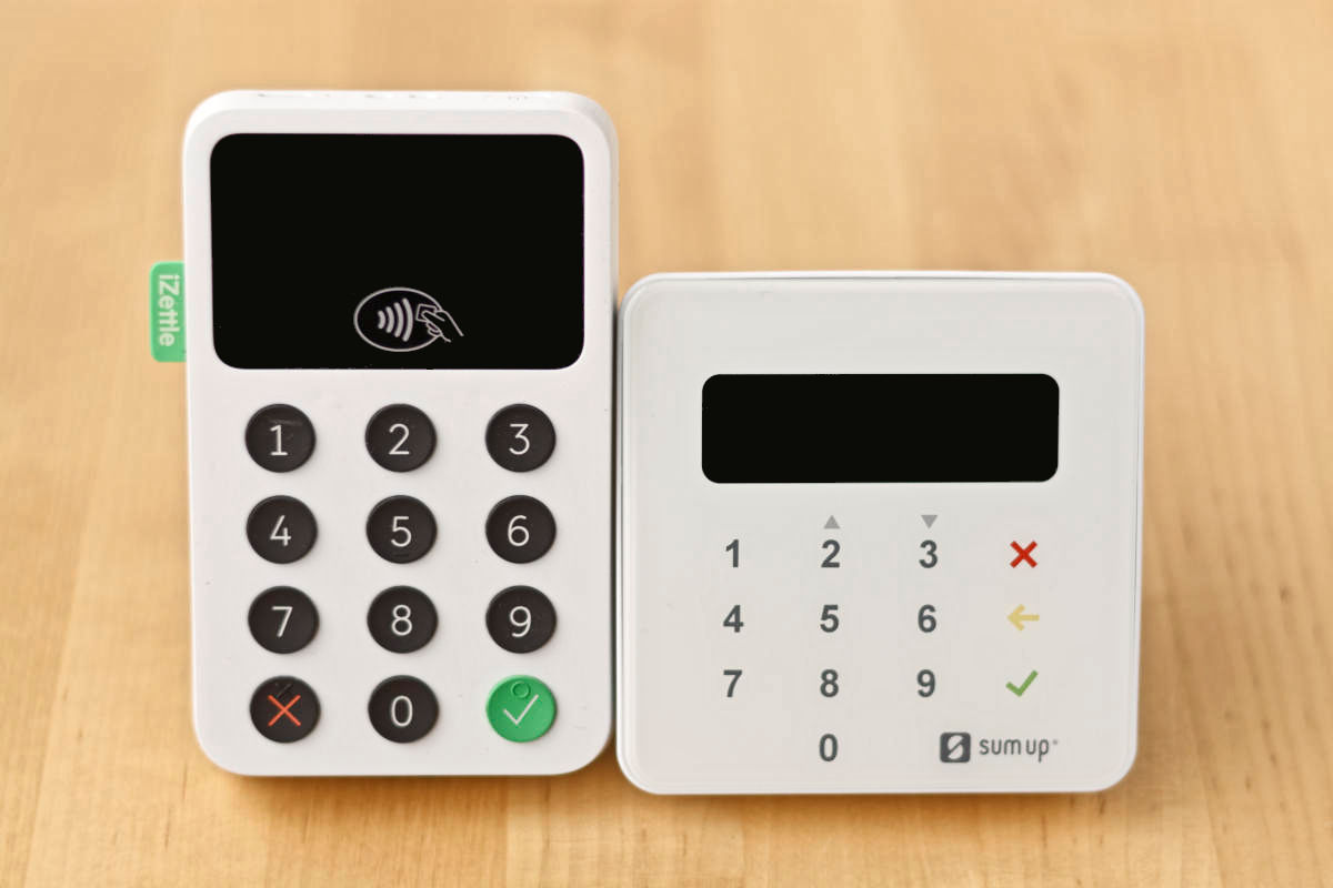 iZettle Reader 2 et SumUp Air iZettle Reader 2 et SumUp Air, vue de face