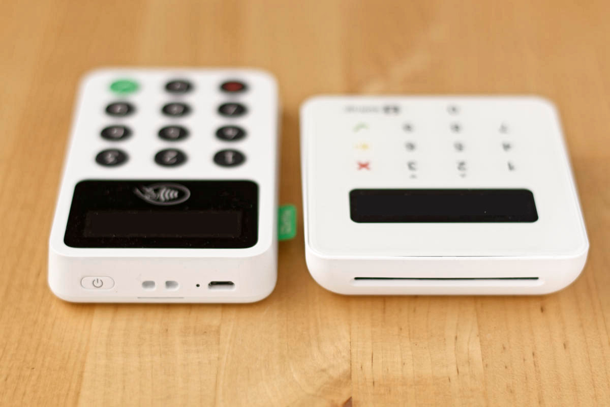 iZettle Reader 2 et SumUp Air iZettle Reader 2 et SumUp Air, vue de la face supérieure