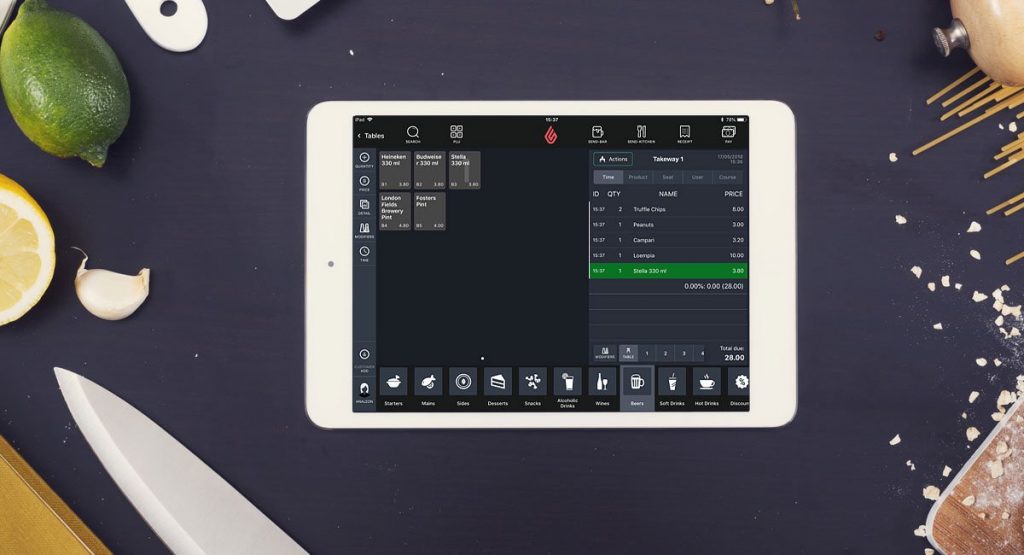 Applicationb Lightspeed restaurant Application Lightspeed restaurant sur un iPad