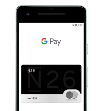 Google Pay avec N26 Carte N26 dans l'application Google Pay