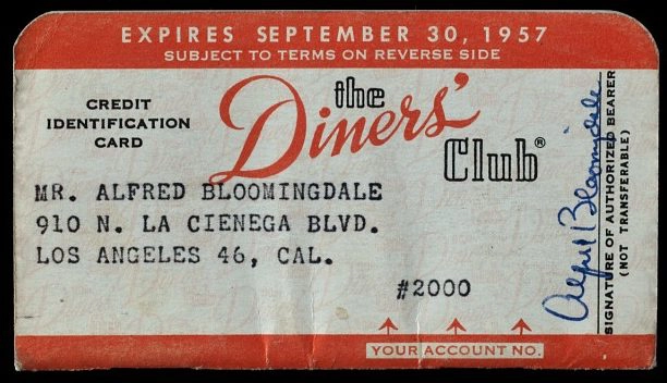 Carte de Credit Diners de 1957