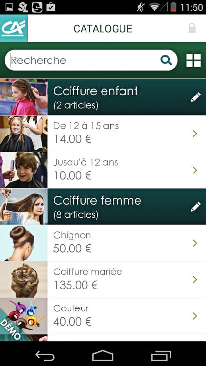 Application Smatr TPE Copie d'écran de l'application Smart TPE