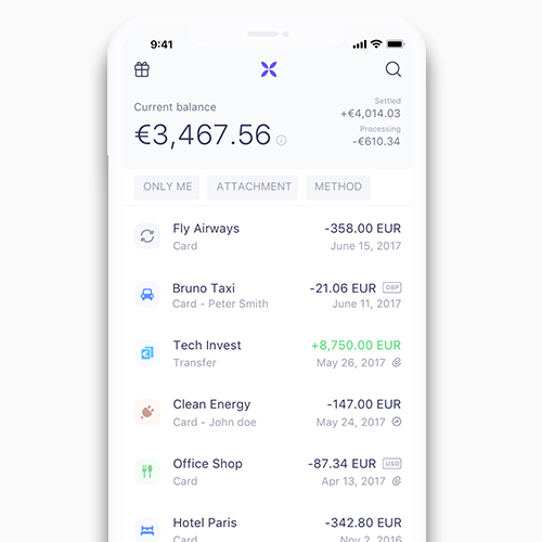 qonto-app-gestion Gestion du compte de Qonto depuis l'application