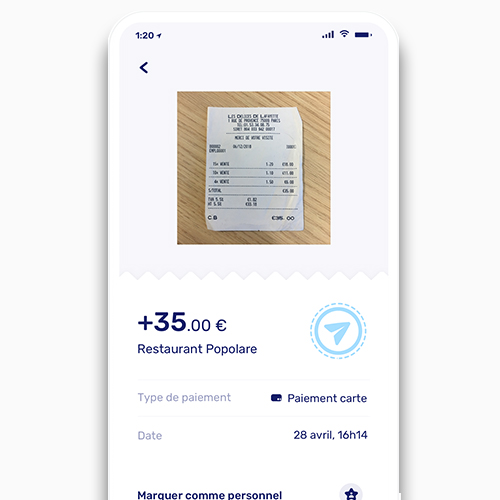 Détail d’un paiement depuis l’application Shine Détail d'un paiement depuis l'application Shine