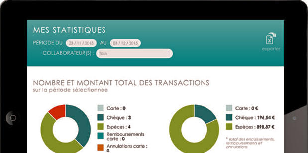 Portail internet Smart TPE Vue du portail internet Smart TPE