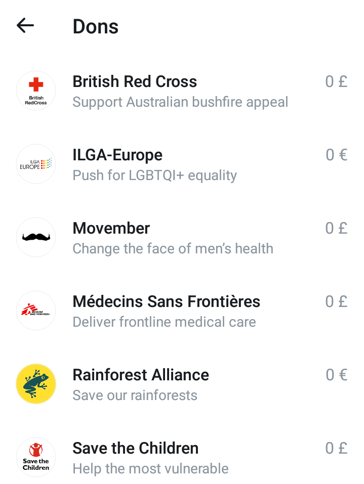Association choisie par Revolut Association choisie par Revolut