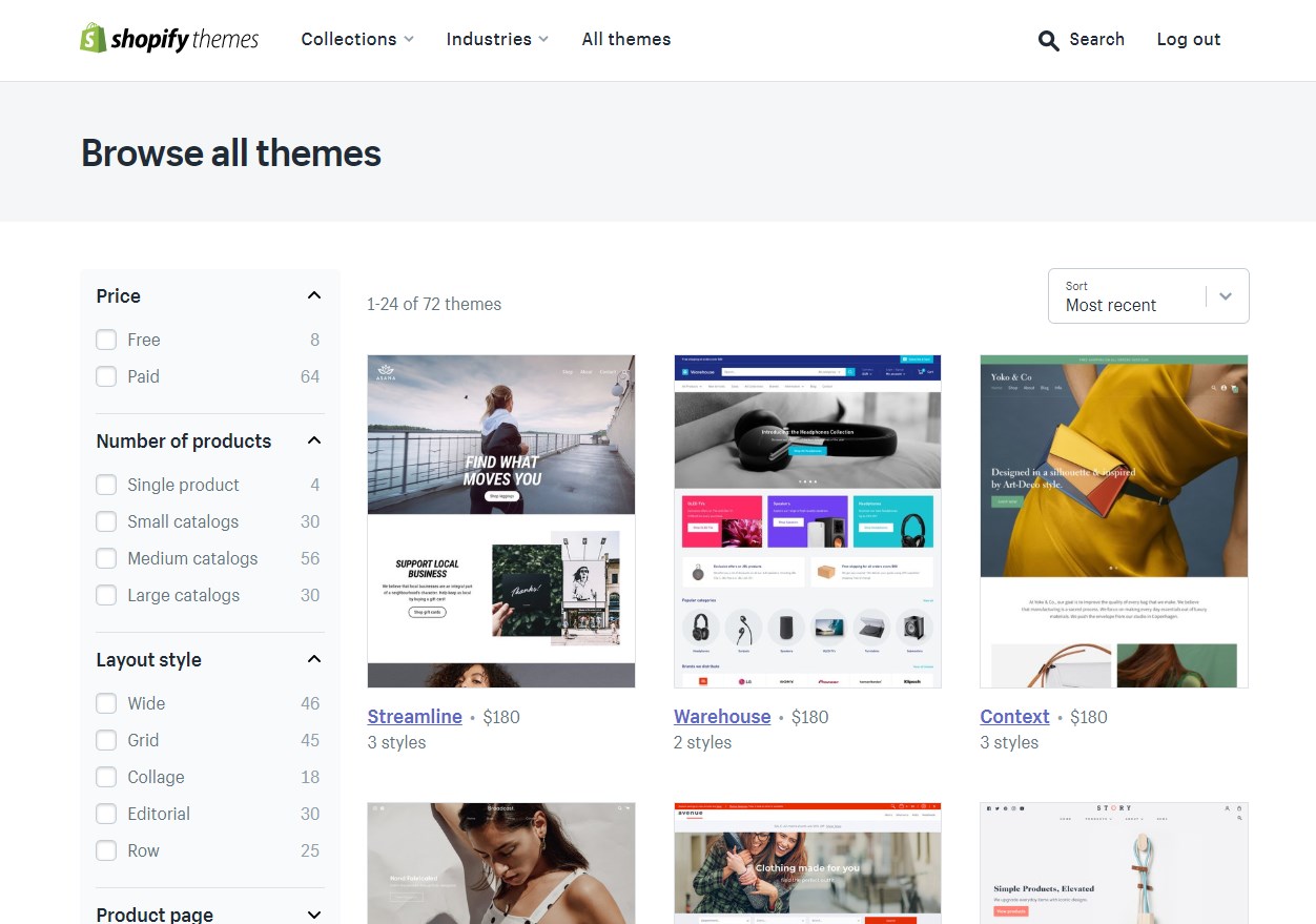 Boutique de thèmes de Shopify Boutique de thèmes de Shopify