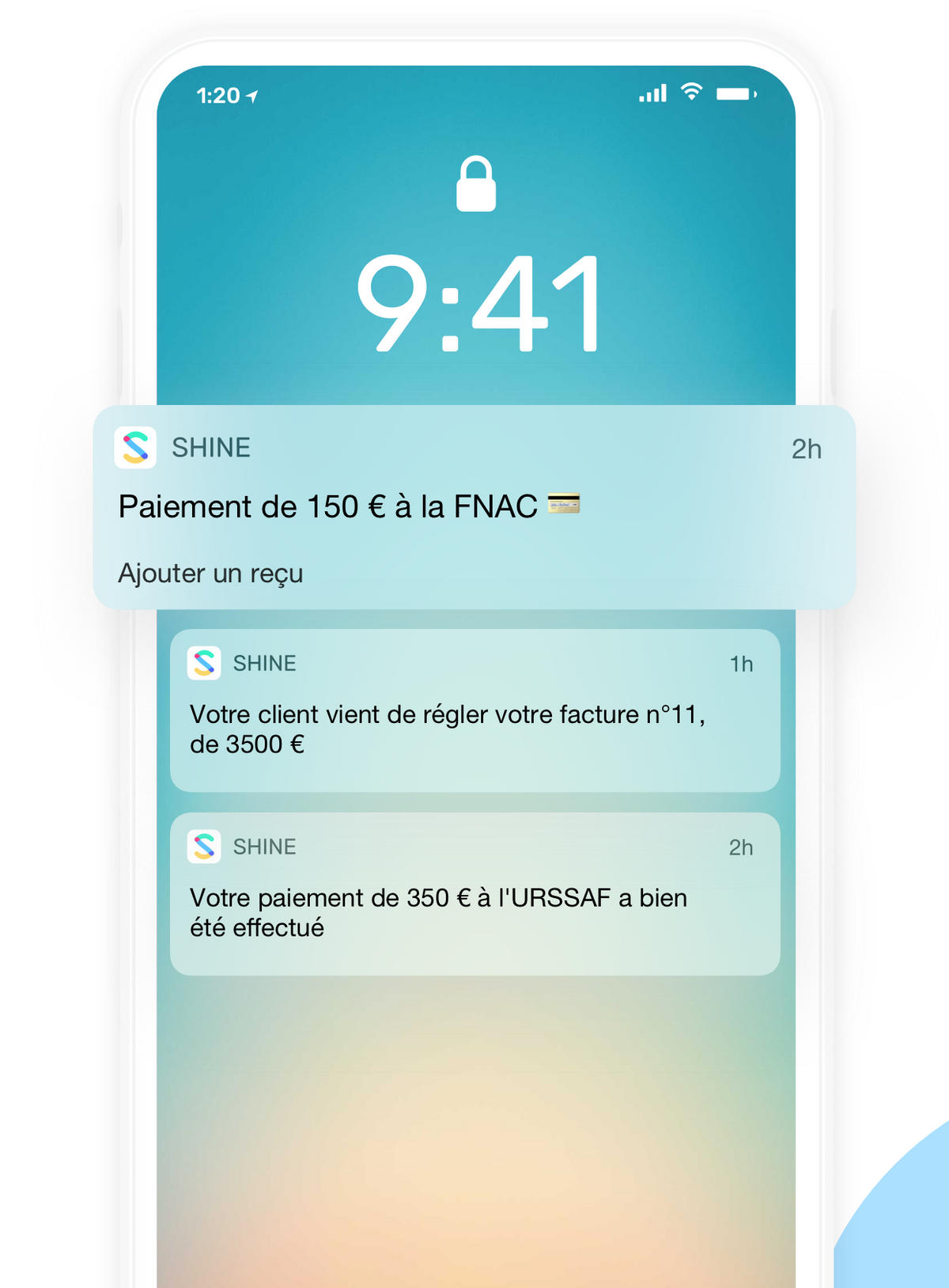 Notifications en temps réel dans l’application Shine Notifications en temps réel dans l'application Shine