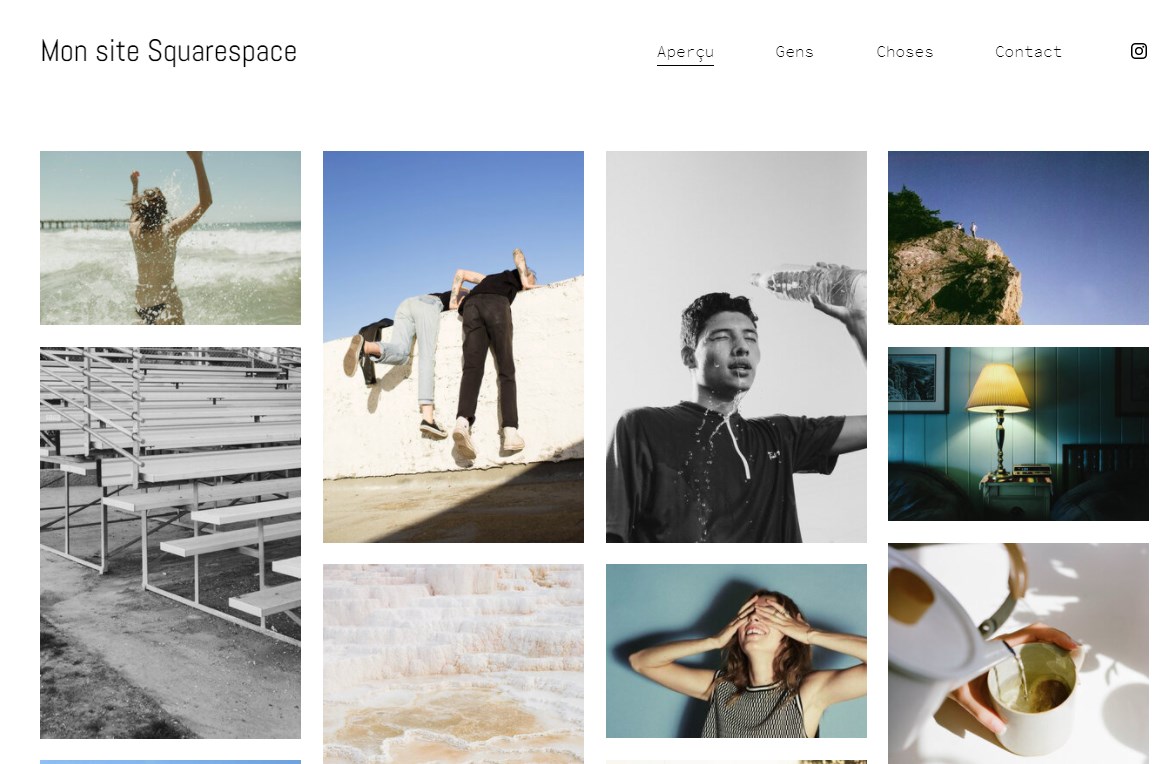 Squarespace, thème pour photographes Squarespace, thème pour photographes