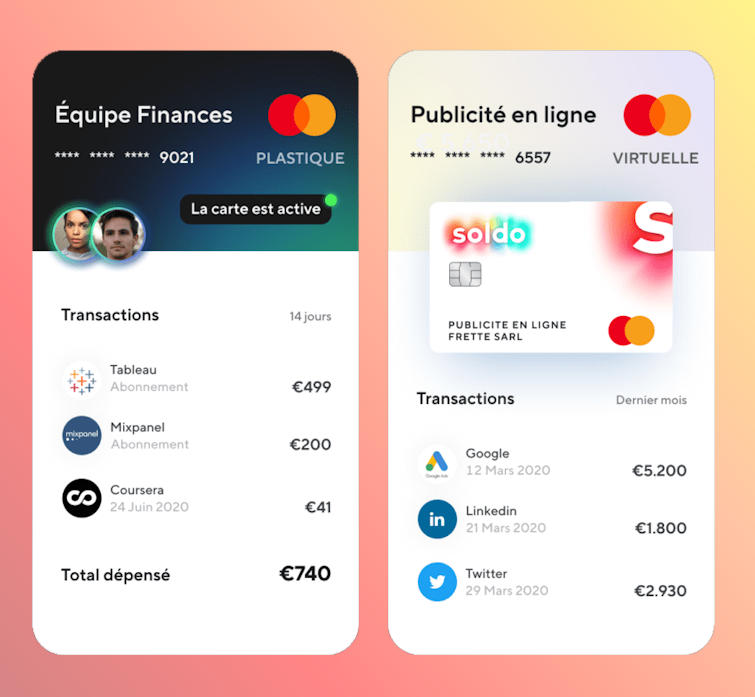 Soldo : dépenses par département Soldo : dépenses par département