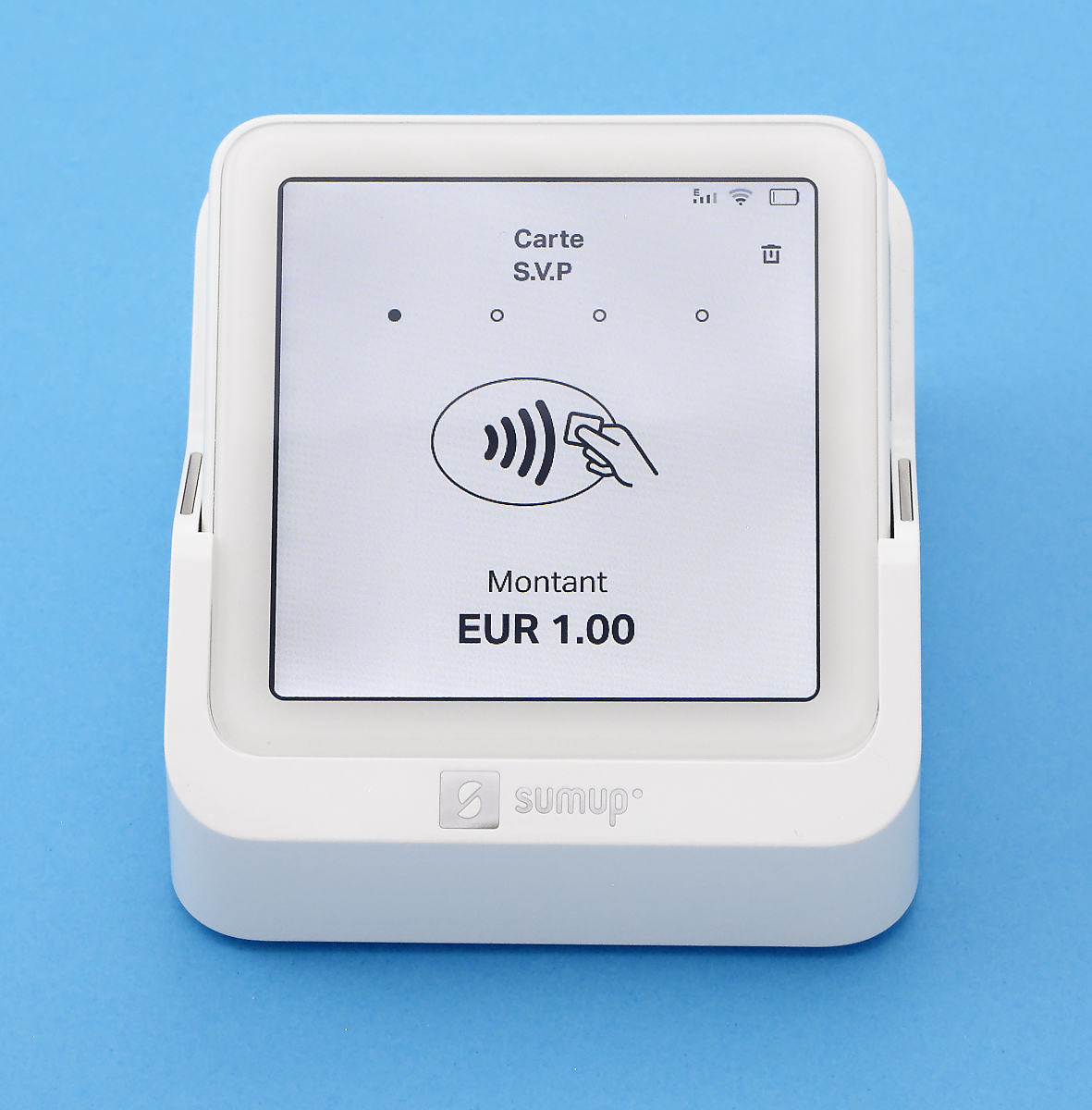 SumUp Solo : écran de présentation de la carte SumUp Solo : écran de présentation de la carte