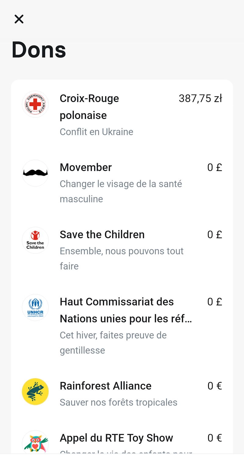 Dons avec Revolut Dons avec Revolut