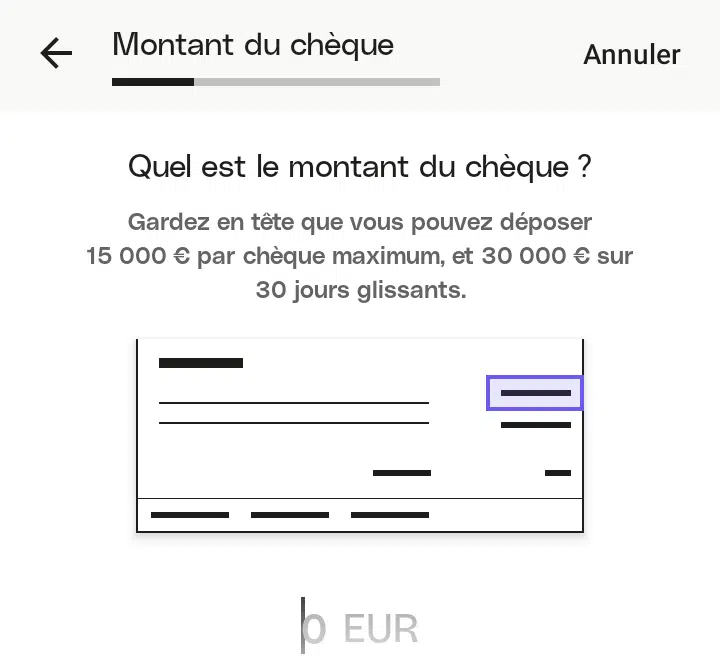 Encaissement de chèque avec Qonto