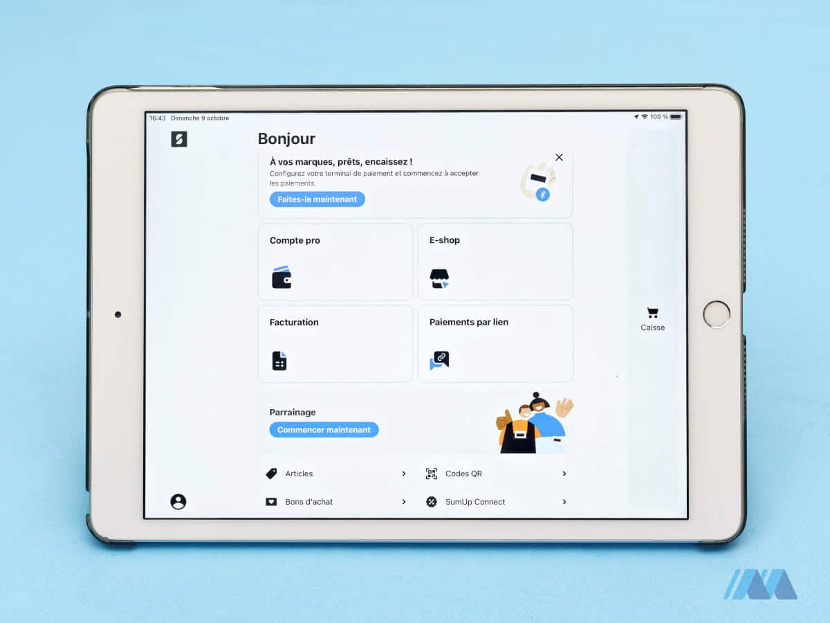 App SumUp sur iPad