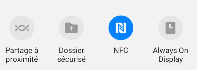 Logo NFC dans un terminal Android