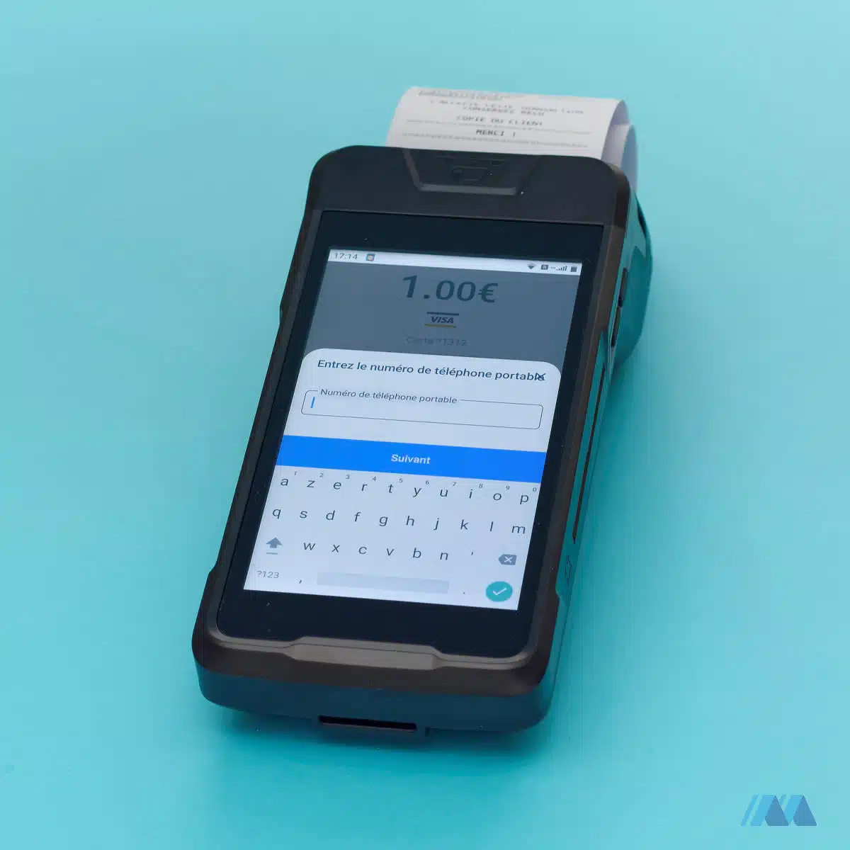 myPOS Carbon : test d'envoi d'un reçu par SMS