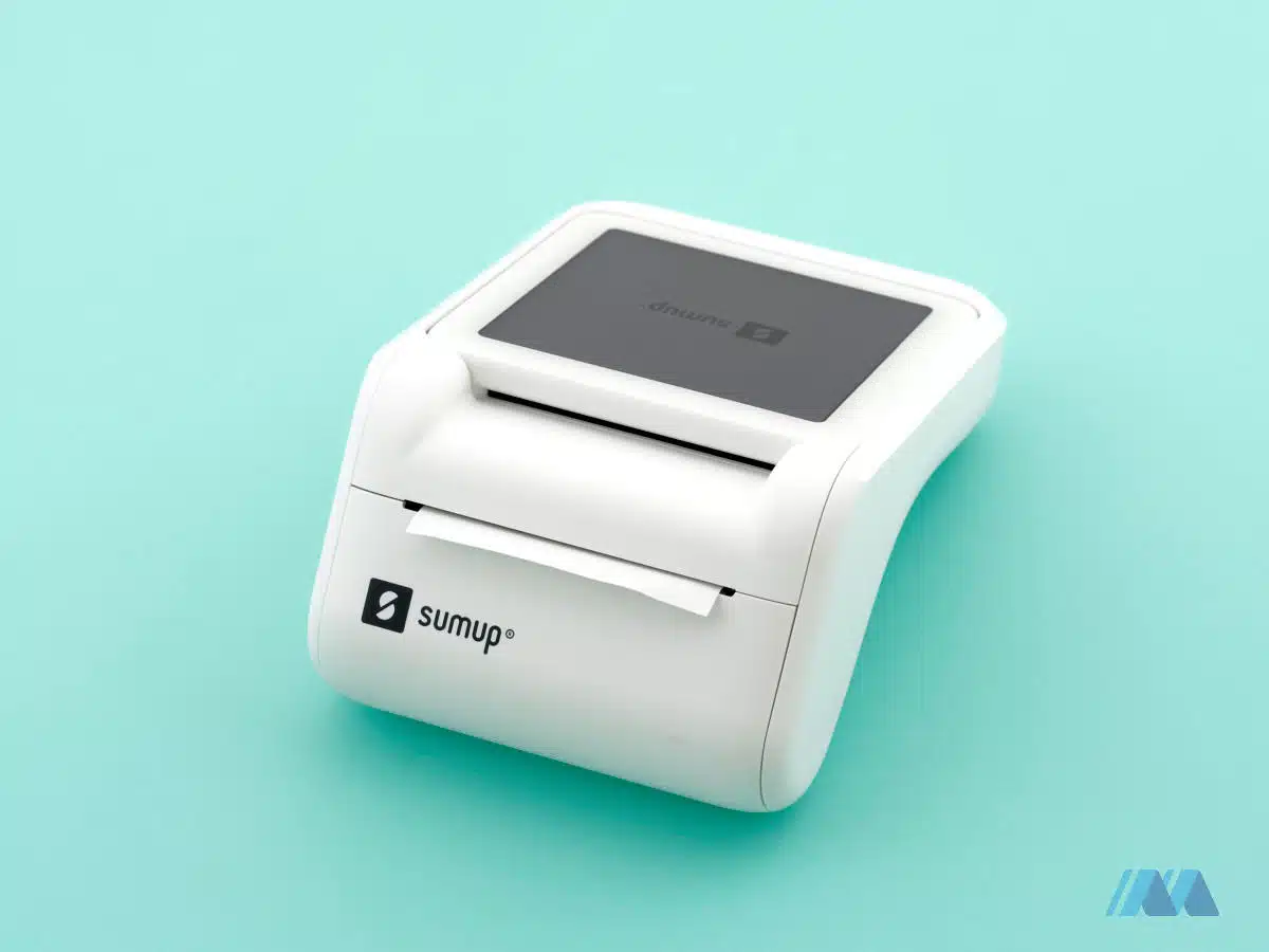 SumUp Solo avec imprimante vu de l'arrière