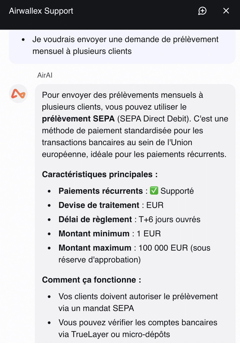 Assistant IA Airwallex