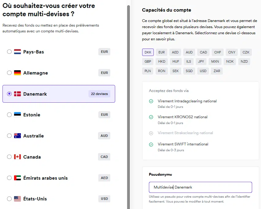 Création d'un compte multidevise avec Airwallex