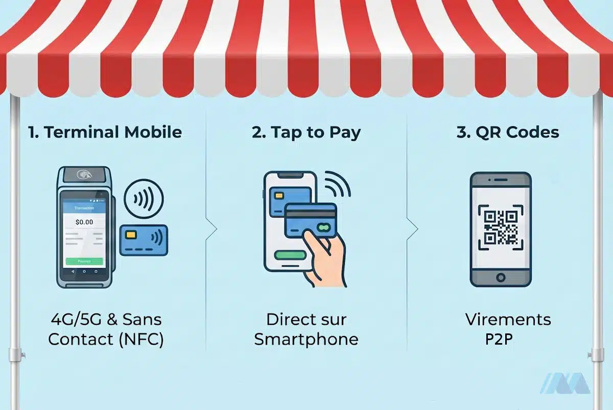 Paiements dématérialisés sur un marché