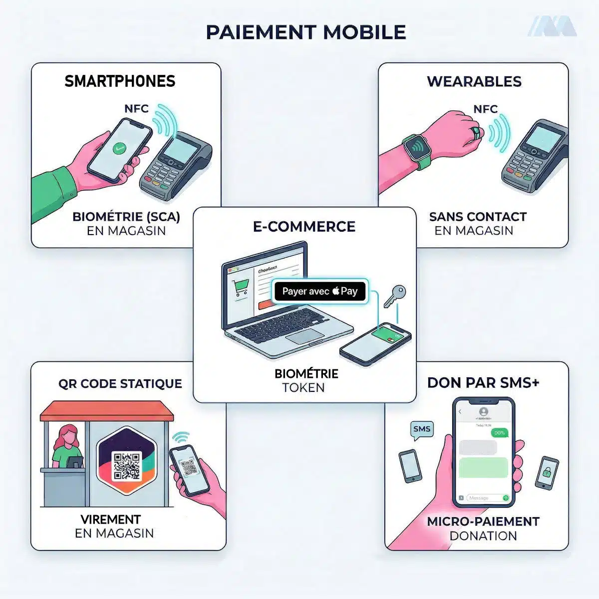 Différents types de paiement mobile